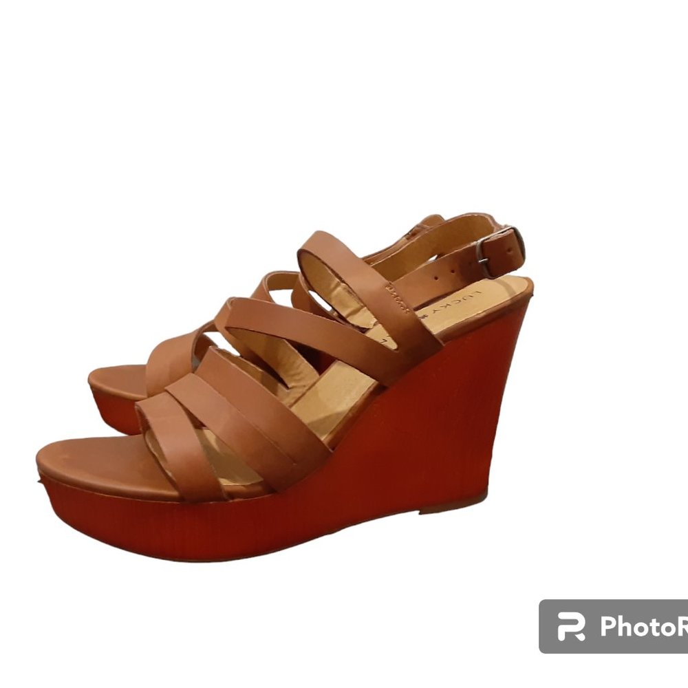 Lucky Brand Brown Wedge Heels